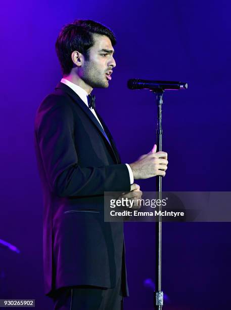 Matteo Bocelli performs onstage at Celebrity Fight Night XXIV on March 10, 2018 in Phoenix, Arizona.