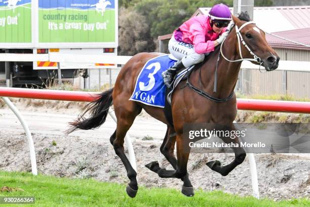 Bijou Belle ridden by Nikita Beriman wins the Danny O'Brien MP BM58 Handicap at Stony Creek Racecourse on March 11, 2018 in Stony Creek, Australia.