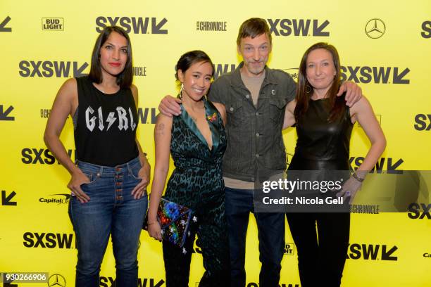 Director Suzi Yoonessi, writer/actor Charlene deGuzman, actor John Hawkes and producer Jen Roskind attend the premiere of "Unlovable" during SXSW at...