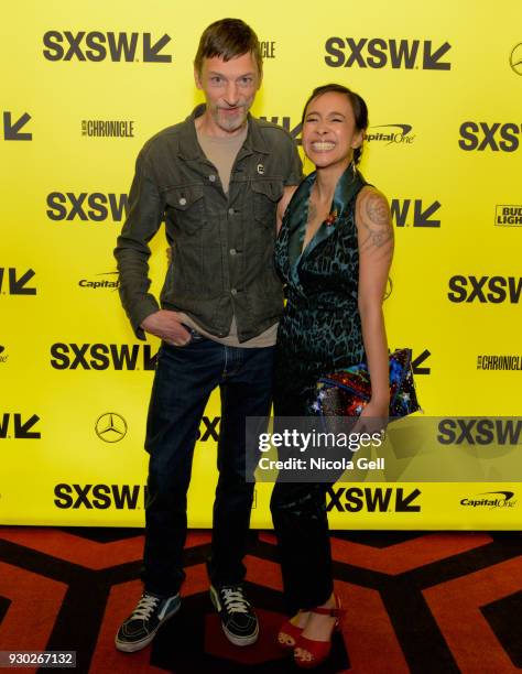 Actor John Hawkes and writer/actor Charlene deGuzman attend the premiere of "Unlovable" during SXSW at Alamo Lamar on March 10, 2018 in Austin, Texas.