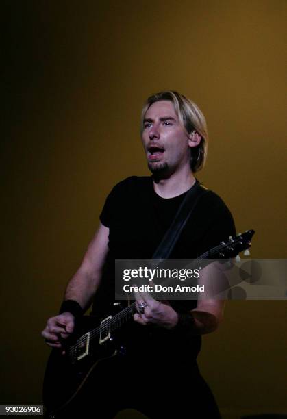 Chad Kroeger of Nickelback performs on stage in concert at Acer Arena on November 13, 2009 in Sydney, Australia.