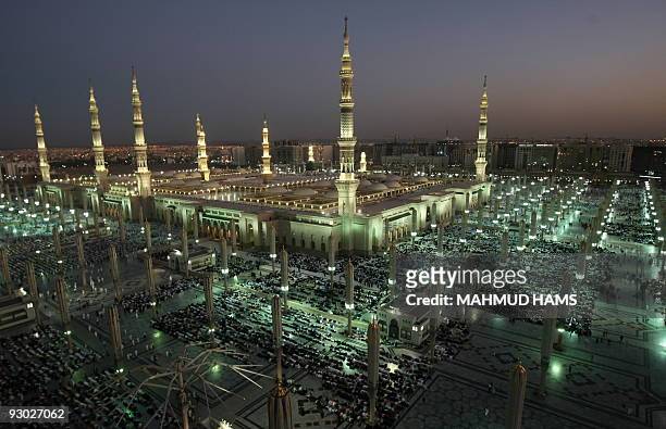 General view of the Prophet Mohammed Mosque in the Saudi holy city of Medina on November 12, 2009. More than three million Muslims are expected to...