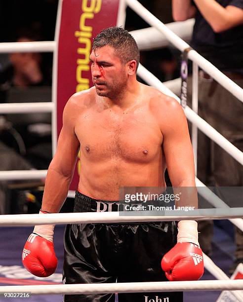 John Ruiz is seen after his WBA heavyweight fight against Adnan Serin on November 7, 2009 at the Arena Nuernberger Versicherung in Nuremberg, Germany.