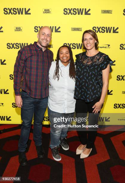 Producer David Harris, Tina Mabry and filmmaker Amy Adrion attend the premiere of "Half the Picture" during SXSW at Alamo Lamar on March 10, 2018 in...