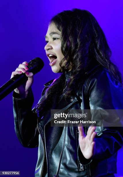 Angelica Hale performs onstage at Celebrity Fight Night XXIV on March 10, 2018 in Phoenix, Arizona.