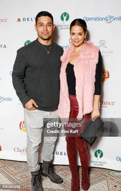 Actor Wilmer Valderrama and Brooke Burke attend Operation Smile's 7th Annual Park City Ski Challenge Sponsored by The St. Regis Deer Valley and Deer...