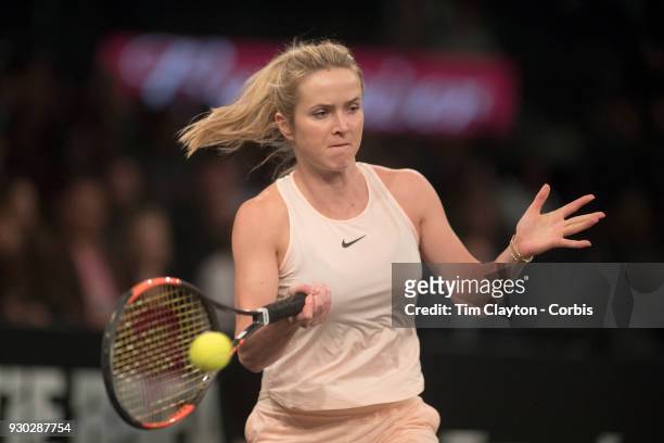 Elina Svitolina of the Ukraine in action while winning the Tie Break Tens Tennis Tournament at Madison Square Garden on March 5, 2018 New York City.