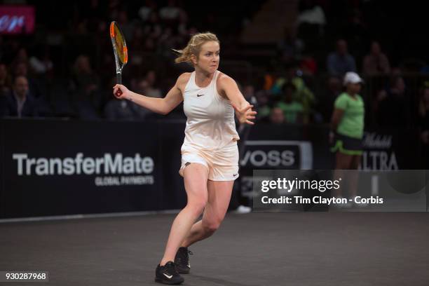 Elina Svitolina of the Ukraine in action while winning the Tie Break Tens Tennis Tournament at Madison Square Garden on March 5, 2018 New York City.