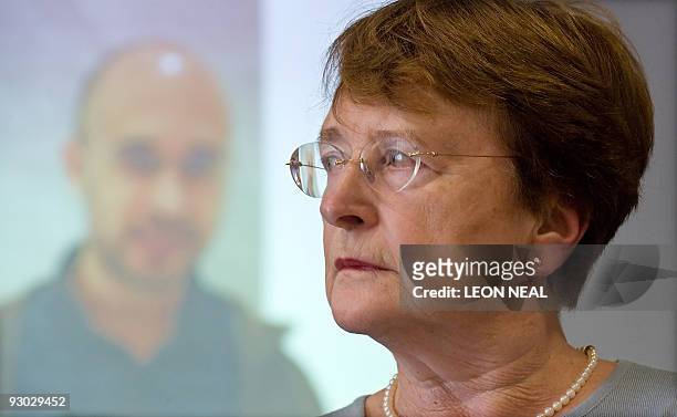 Lynn Dixon attends a press conference to appeal for information on her missing son, Michael, in central London, on November 13, 2009. The parents of...