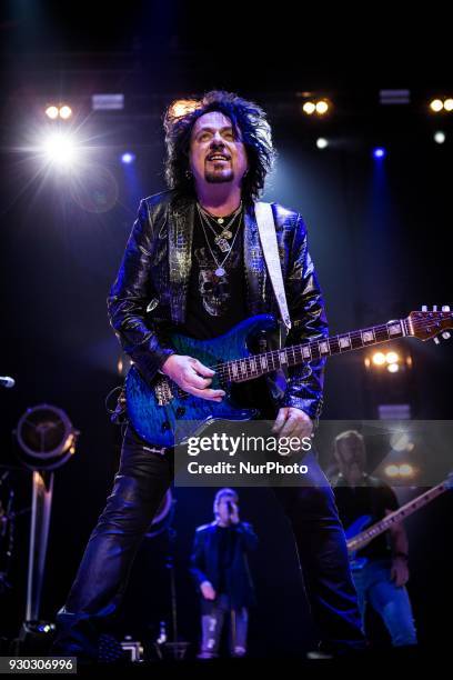 Steve Lukather of the american rock band Toto performing live at Mediolanum Forum Assago Milan Italy.