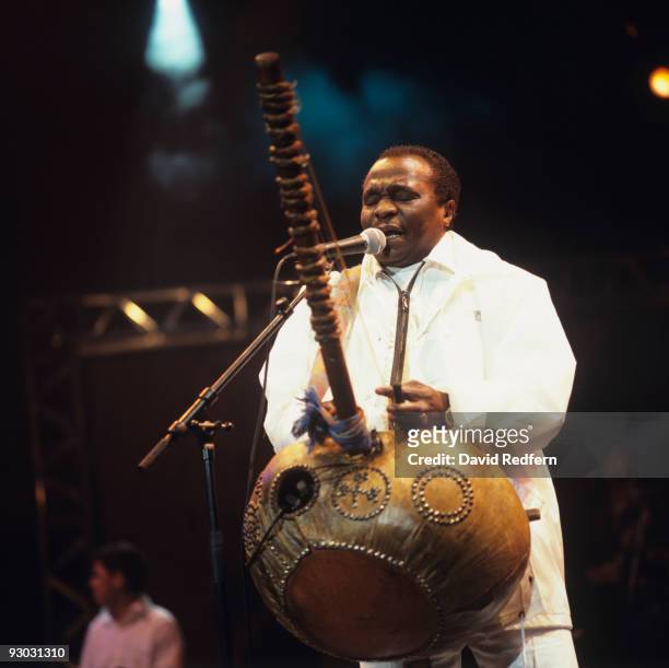 West African singer and musician Mory Kante performs on stage at the Jazz A Vienne Festival held in Vienne, France in July 2002.