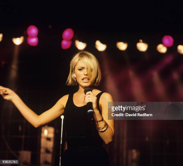 Patsy Kensit of Eighth Wonder performs on stage in 1987.