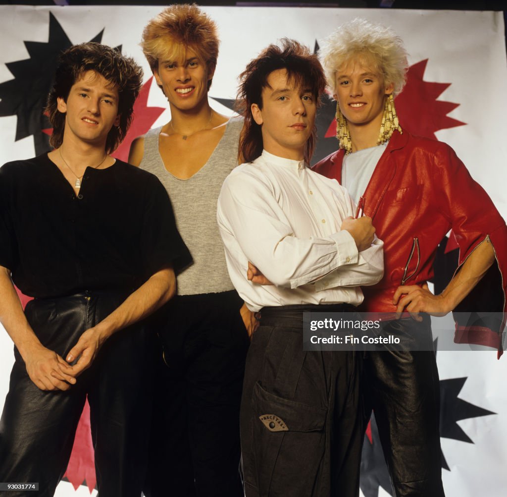 Posed Group Portrait Of Kajagoogoo Left To Right Are Stuart Croxford posed-group-portrait-of-kajagoogoo-left-to-right-are-stuart-croxford