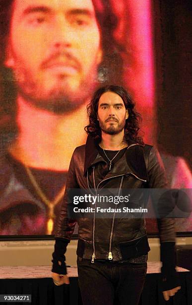 Russell Brand attends his 'Scandalous' DVD signing at HMV, Oxford Street on November 13, 2009 in London, England.