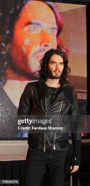 Russell Brand attends his 'Scandalous' DVD signing at HMV, Oxford Street on November 13, 2009 in London, England.