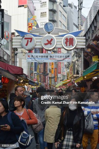 ueno shopping street - kamal zharif stockfoto's en -beelden