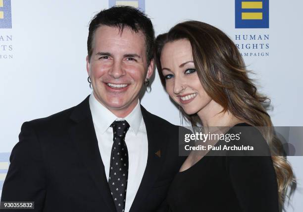 Actor Hal Sparks and Summer Soltis attend the Human Rights Campaign's 2018 Los Angeles Gala Dinner at JW Marriott Los Angeles at L.A. LIVE on March...