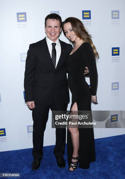 Actor Hal Sparks and Summer Soltis attend the Human Rights Campaign's 2018 Los Angeles Gala Dinner at JW Marriott Los Angeles at L.A. LIVE on March...