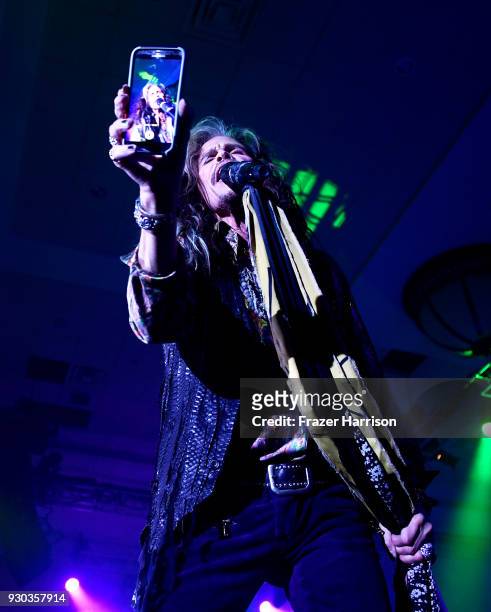 Steven Tyler performs onstage at Celebrity Fight Night XXIV on March 10, 2018 in Phoenix, Arizona.