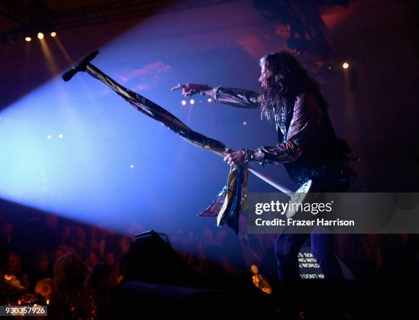 Steven Tyler performs onstage at Celebrity Fight Night XXIV on March 10, 2018 in Phoenix, Arizona.