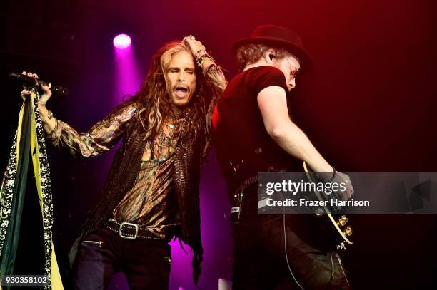 Steven Tyler performs onstage at Celebrity Fight Night XXIV on March 10, 2018 in Phoenix, Arizona.