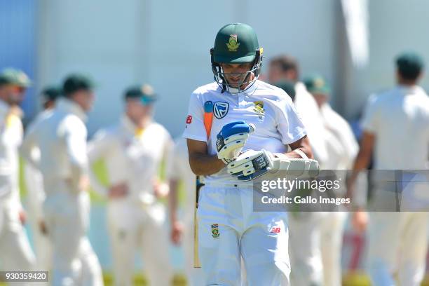 Keshav Maharaj of South Africa during day 3 of the 2nd Sunfoil Test match between South Africa and Australia at St Georges Park on March 11, 2018 in...