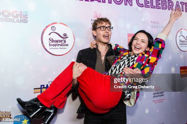 Actress Alexis G. Zall and Andrew Lowe attend the Shane's Inspiration's 20th Anniversary Gala at Vibiana on March 10, 2018 in Los Angeles, California.