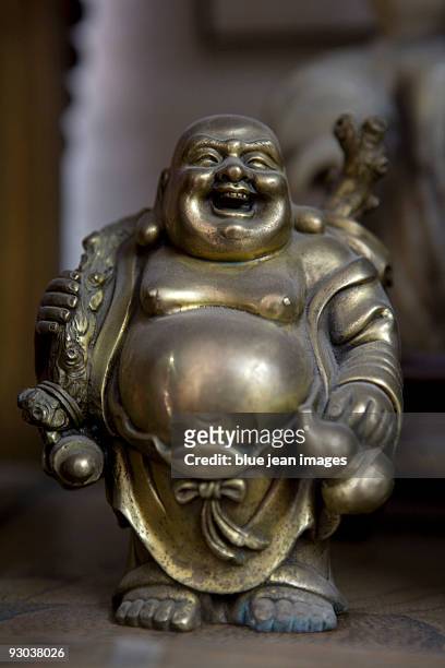 bronze buddha statue - halfterfisch stock-fotos und bilder