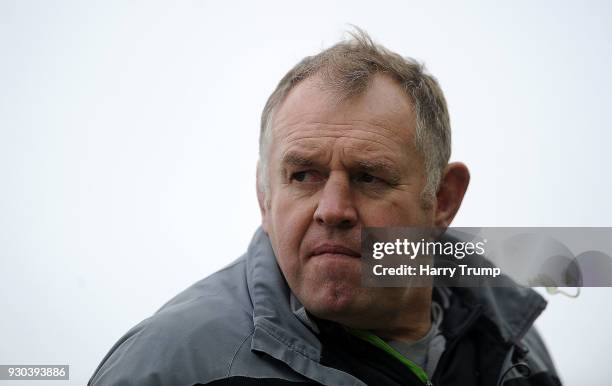 Dean Richards, Director of Rugby of Newcastle Falcons during the Anglo-Welsh Cup Semi Final match between Exeter Chiefs and Newcastle Falcons at...