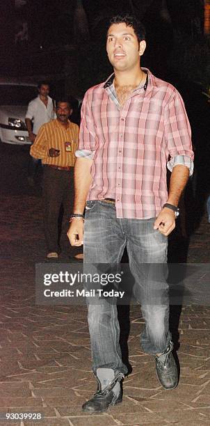 Cricketer Yuvraj Singh at the Sahara Sports Awards gala on Monday, November 9, 2009 in Mumbai.