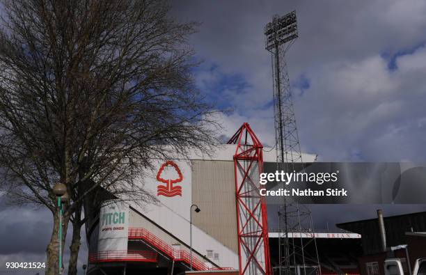 General view of the City Ground before the Sky Bet Championship match between Nottingham Forest and Derby County at City Ground on March 11, 2018 in...