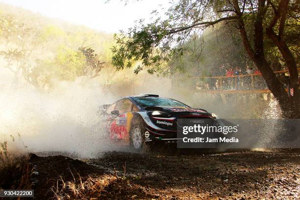 Teemu Suninen and Mikko Makkula from M-Sport Ford WRT Team during the section in the hill as a part of Day three of the FIA World Rally Championship...
