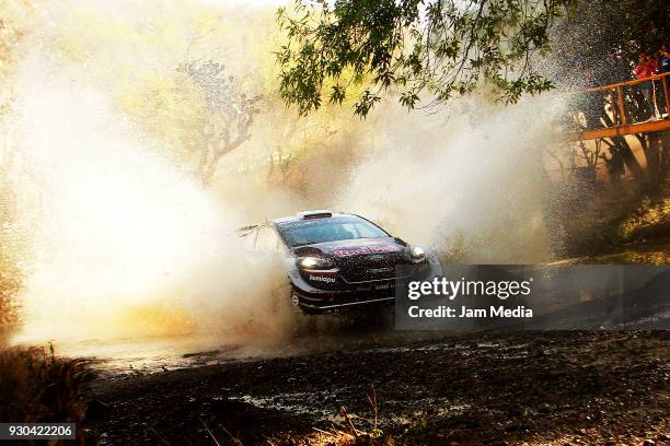 Teemu Suninen and Mikko Makkula from M-Sport Ford WRT Team during the section in the hill as a part of Day three of the FIA World Rally Championship...