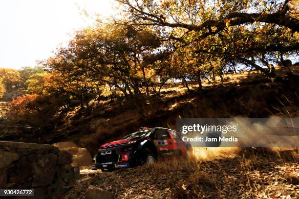 Kris Meeke and Paul Nagle from Citroen Abu Dhabi WRT Team during the section in the hill as a part of Day Two of the FIA World Rally Championship...