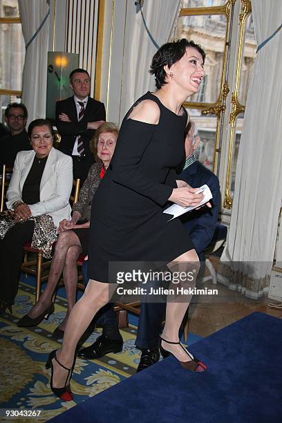 Singer Luz Casal attends to be decorated with the 'Officier dans l'Ordre des Arts et des Lettres' by French Minister of Culture Frederic Mitterrand...