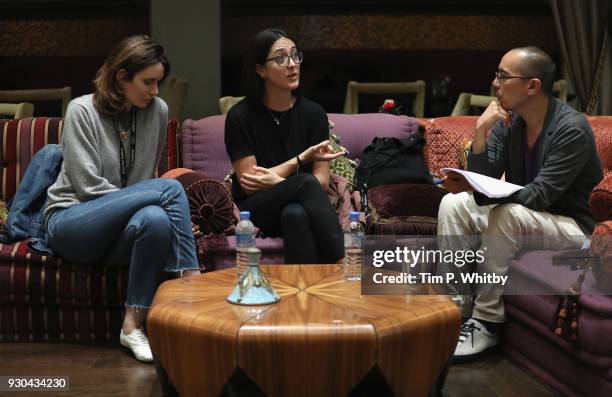 Director Apichatpong Weerasethakul speaks with filmmakers during the Meet the Master session on day three of Qumra, the fourth edition of the...