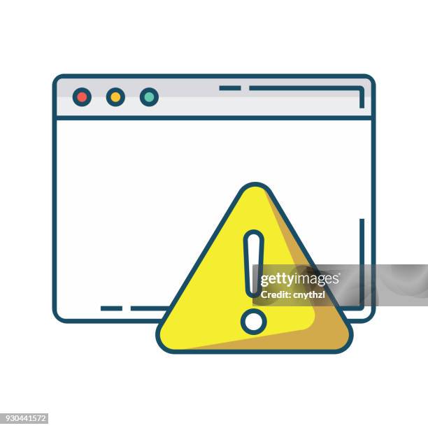 alert window icon - system failure stock illustrations