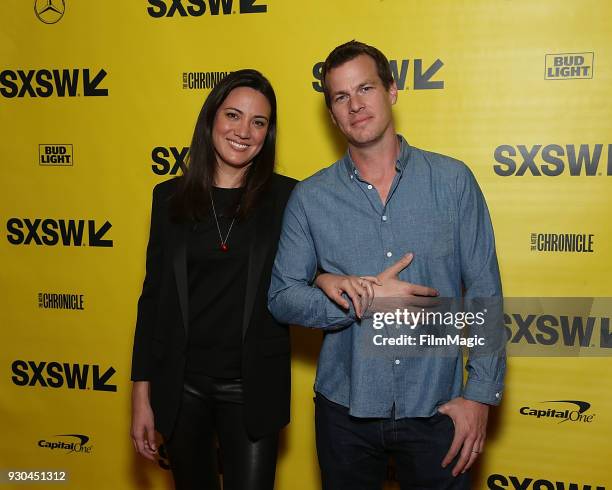 Showrunners/creators Jonathan Nolan and Lisa Joy attend the Westworld Featured Session during SXSW at Austin Convention Center on March 10, 2018 in...