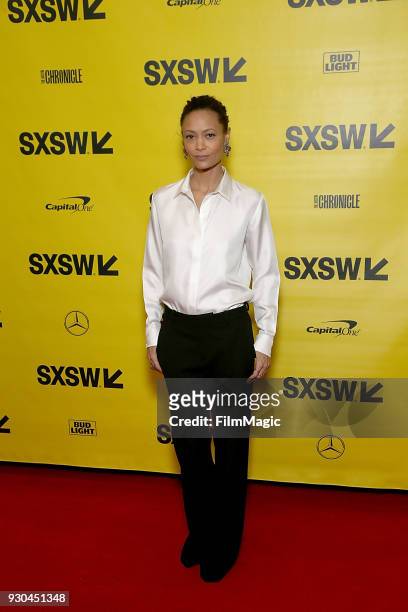 Thandie Newton attends the Westworld Featured Session during SXSW at Austin Convention Center on March 10, 2018 in Austin, Texas.