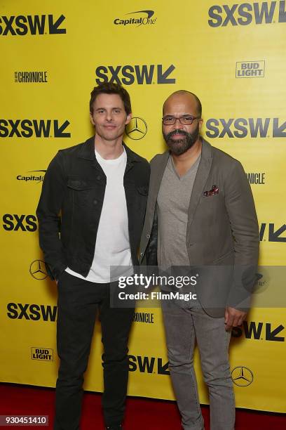 Actors James Marsden and Jeffrey Wright attend the Westworld Featured Session during SXSW at Austin Convention Center on March 10, 2018 in Austin,...