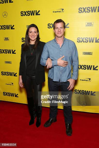 Showrunners/creators Jonathan Nolan and Lisa Joy attend the Westworld Featured Session during SXSW at Austin Convention Center on March 10, 2018 in...