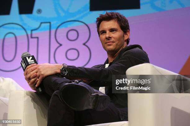 James Marsden speaks onstage at the Westworld Featured Session during SXSW at Austin Convention Center on March 10, 2018 in Austin, Texas.