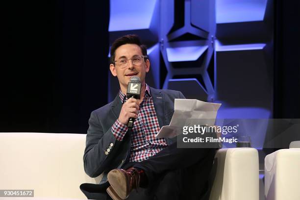 Jason Tanz speaks onstage at the Westworld Featured Session during SXSW at Austin Convention Center on March 10, 2018 in Austin, Texas.