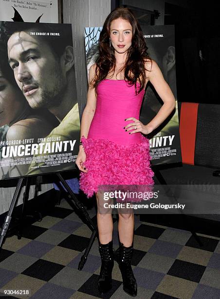 Lynn Collins attends the "Uncertainty" premiere at IFC Center on the November 13, 2009 in New York City.