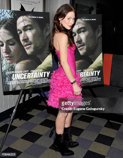 Lynn Collins attends the "Uncertainty" premiere at IFC Center on the November 13, 2009 in New York City.