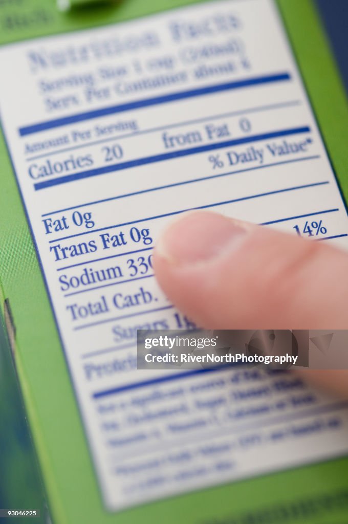Trans Fat 0g Nutrition Label