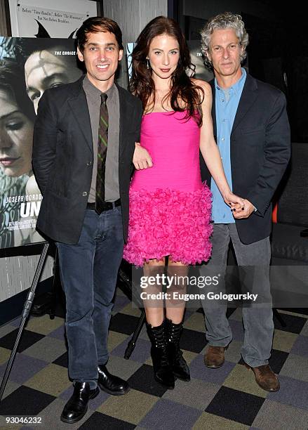 Scott McGehee, Lynn Collins and David Siegel attend the "Uncertainty" premiere at IFC Center on the November 13, 2009 in New York City.