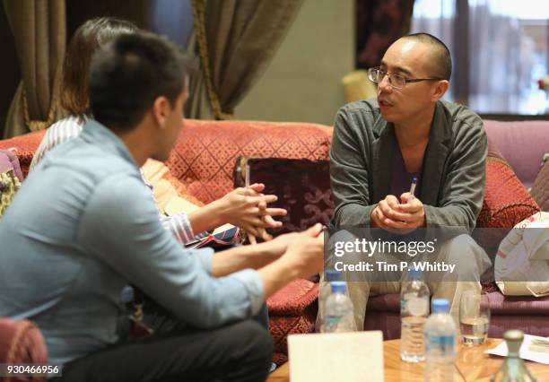 Director Apichatpong Weerasethakul speaks with filmmakers during the Meet the Master session on day three of Qumra, the fourth edition of the...