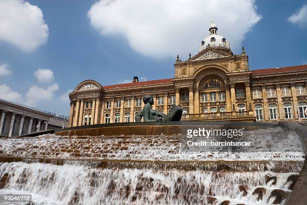 a stunning view of birmingham victoria square  - town hall uk stock pictures, royalty-free photos & images