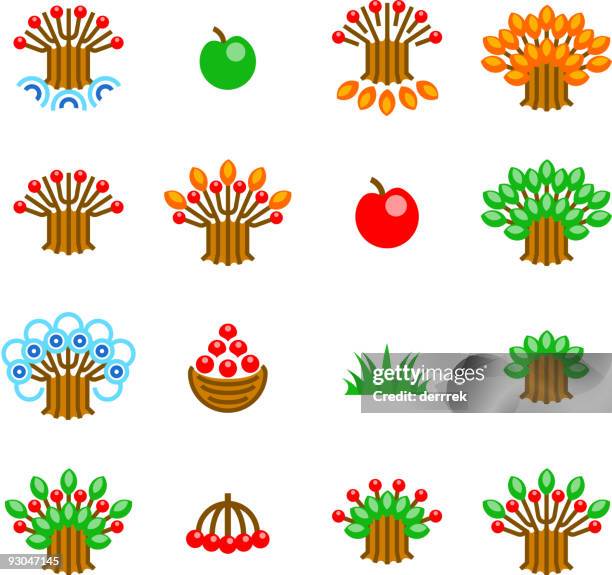 tree - apple tree garden stock illustrations